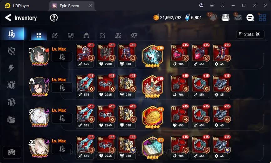 Epic Seven Accounts Global Unverif | 3ML | Vildred | Furious | Landy | image 12