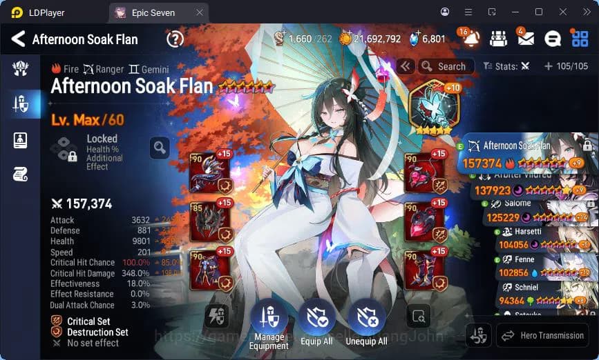 Epic Seven Accounts Global Unverif | 3ML | Vildred | Furious | Landy | image 15