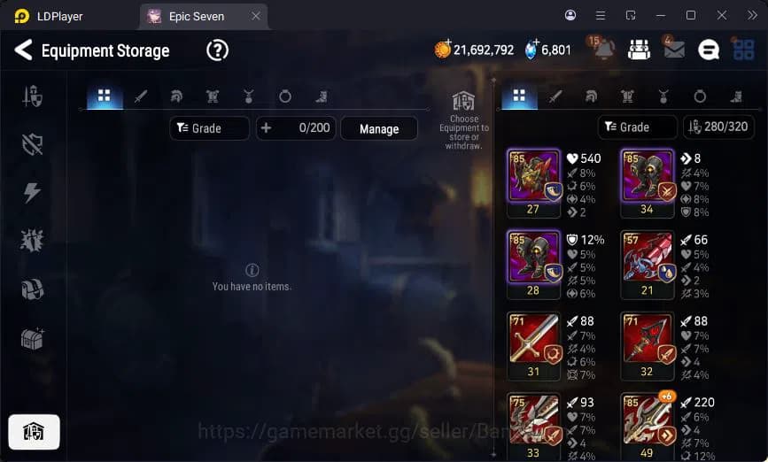 Epic Seven Accounts Global Unverif | 3ML | Vildred | Furious | Landy | image 7