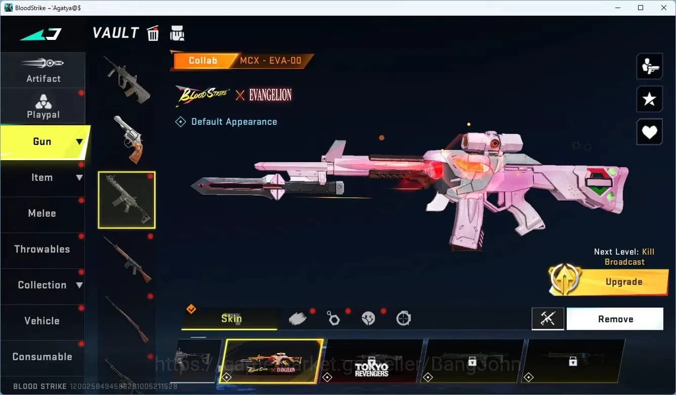 Blood Strike Accounts ASIA | BLEACH Byakuya Striker | EVA MCX Gun | 6 Le image 8