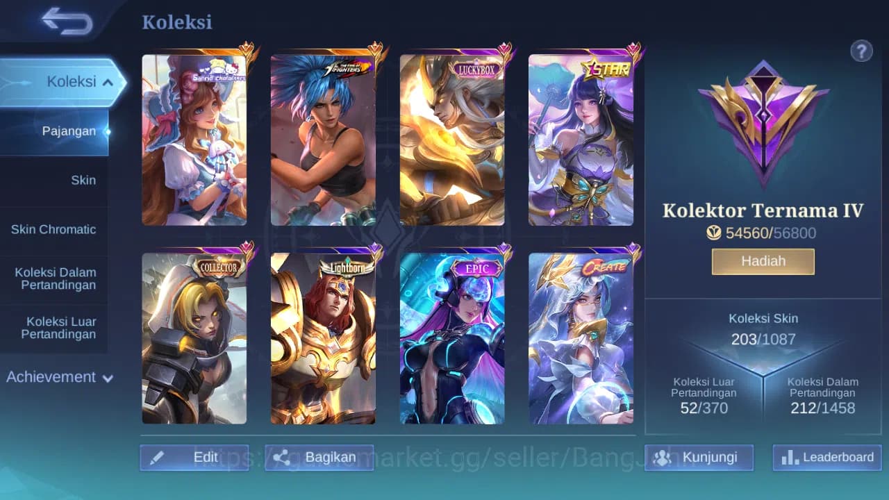 Mobile Legends: Bang Bang Accounts Hero 98 Skin 203 | KOF Karina | Sanrio Floryn | An image 11