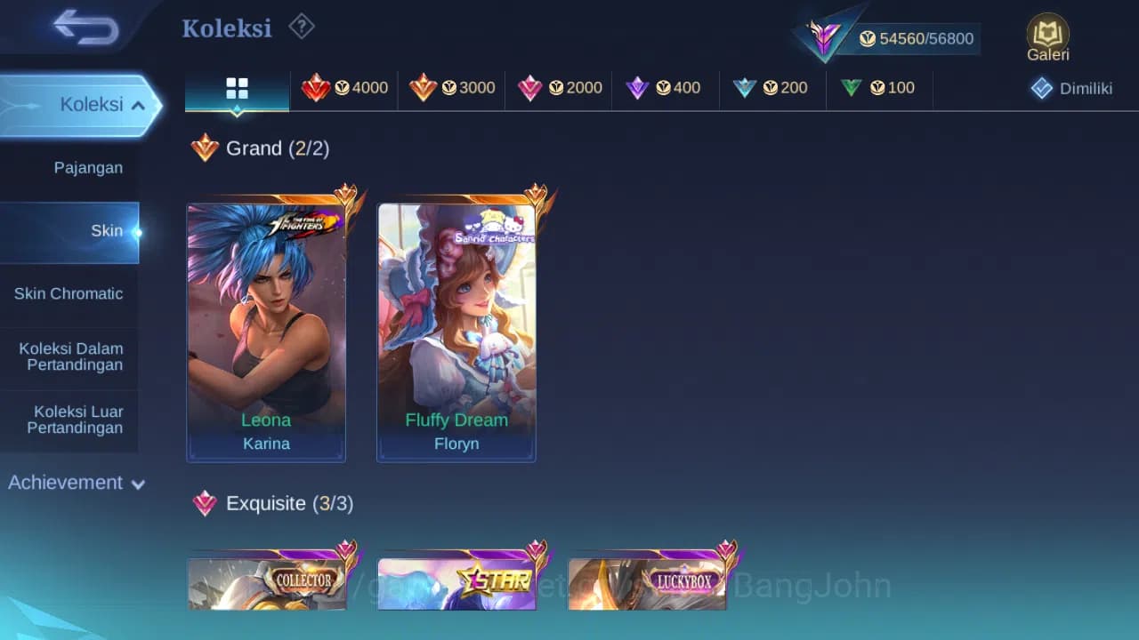 Mobile Legends: Bang Bang Accounts Hero 98 Skin 203 | KOF Karina | Sanrio Floryn | An image 2