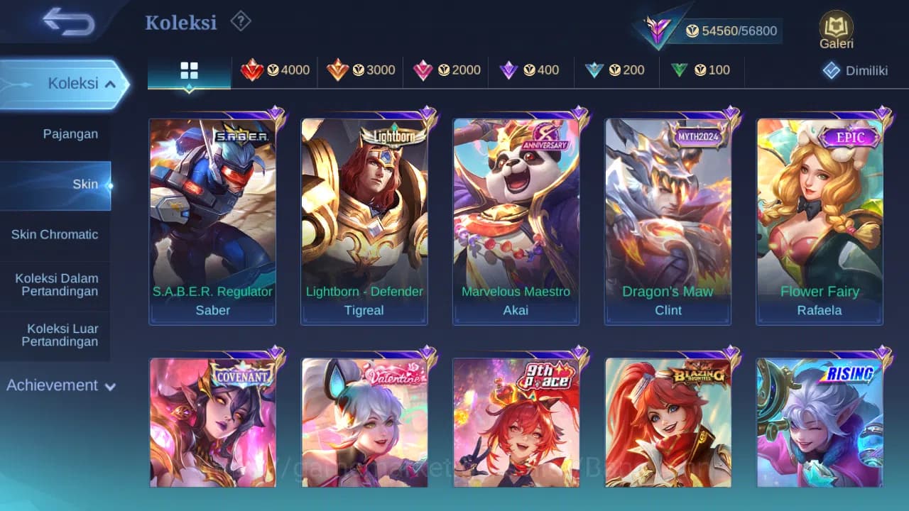 Mobile Legends: Bang Bang Accounts Hero 98 Skin 203 | KOF Karina | Sanrio Floryn | An image 4