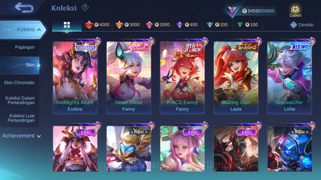 Mobile Legends: Bang Bang Accounts Hero 98 Skin 203 | KOF Karina | Sanrio Floryn | An image 5