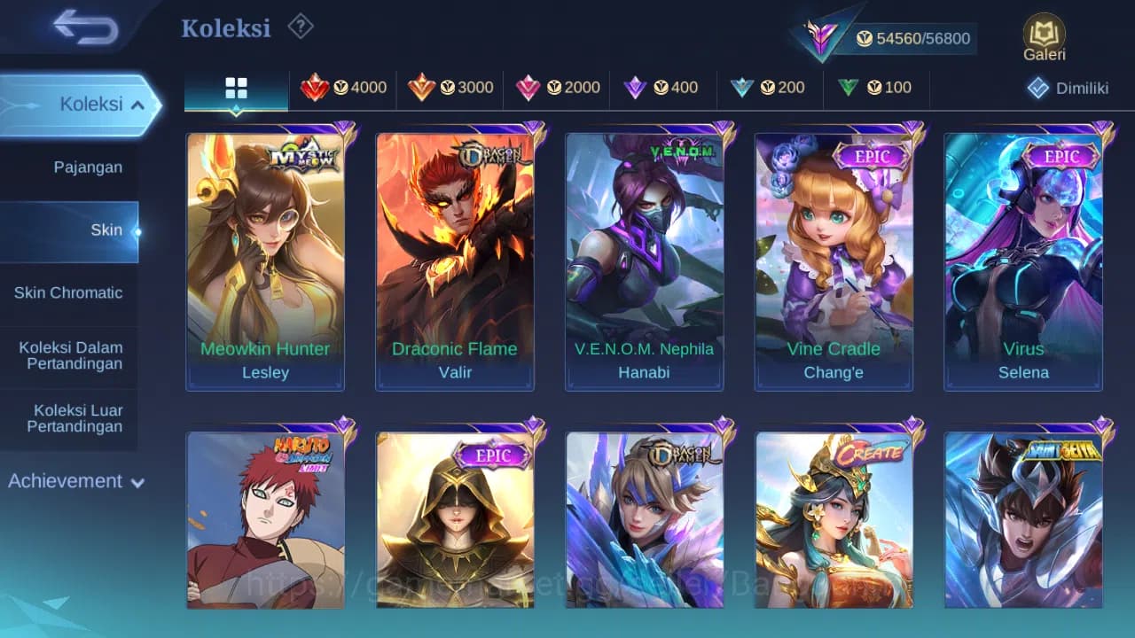 Mobile Legends: Bang Bang Accounts Hero 98 Skin 203 | KOF Karina | Sanrio Floryn | An image 8