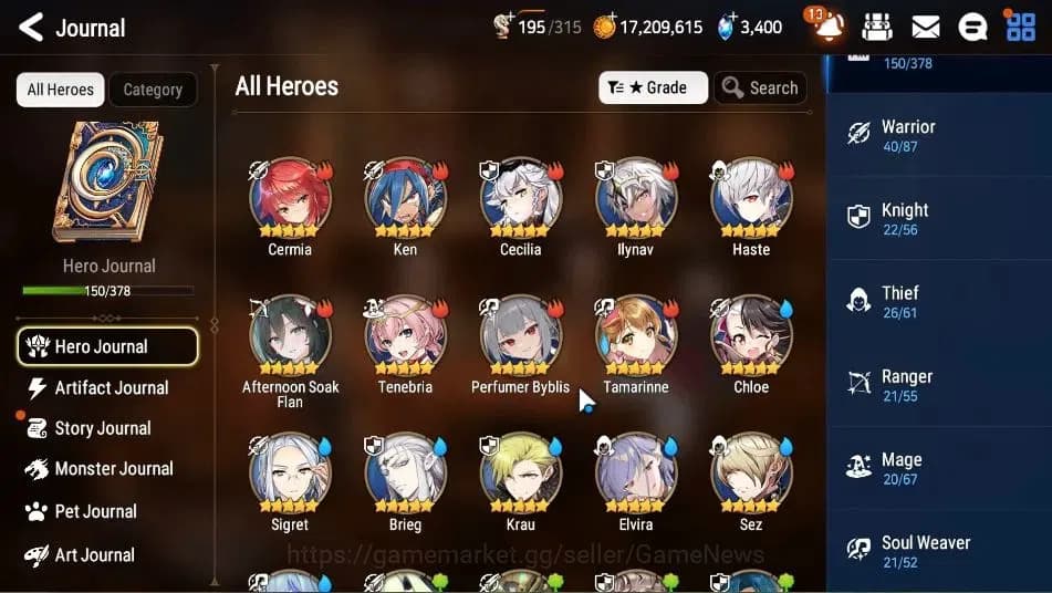 Epic Seven Accounts GLOBAL Unverif|New Era|13 ML(Salome,LOTScales,Etc) image 7