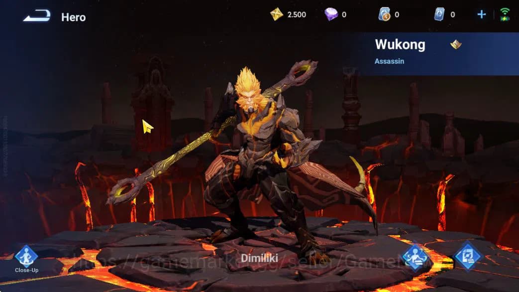 Honor of Kings Accounts Hero 14 Skin 3|Fresh Starter| (Wukong Legend) [Lad image 3