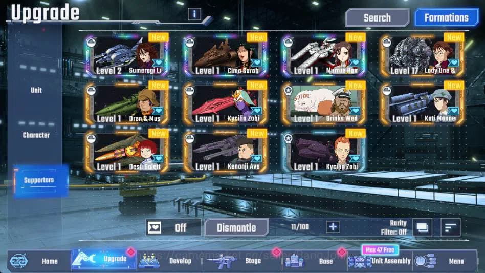 SD Gundam G Generation ETERNAL Accounts global rank 4, 52k DM, 10 UR unit, 8 char, 3 suppo image 2