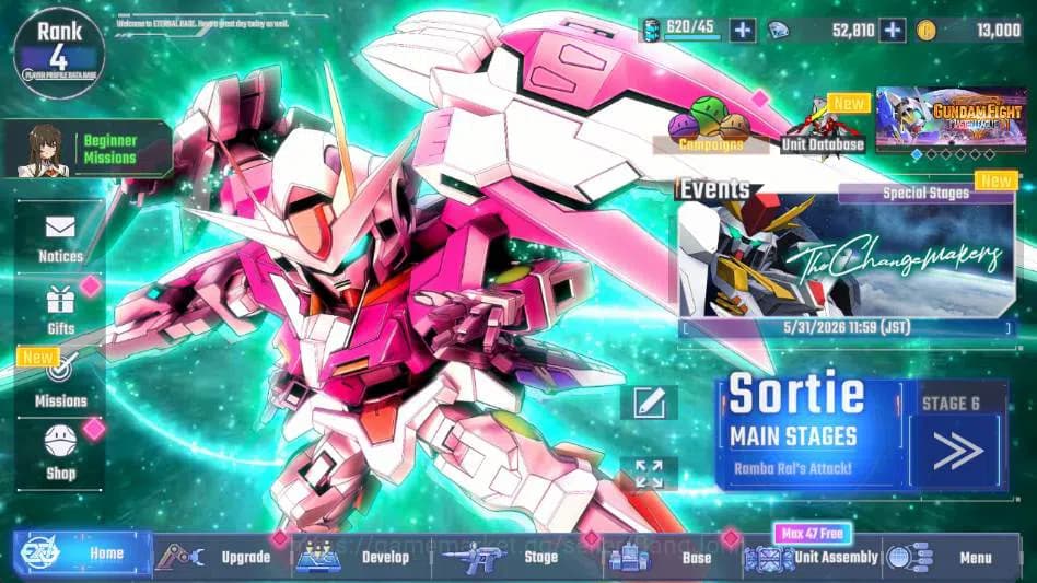 SD Gundam G Generation ETERNAL Accounts global rank 4, 52k DM, 10 UR unit, 8 char, 3 suppo image 3
