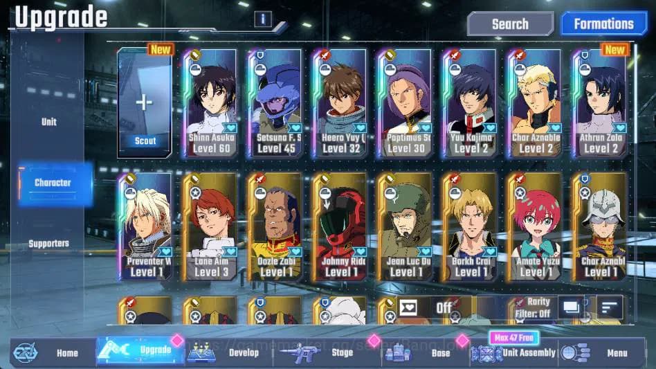 SD Gundam G Generation ETERNAL Accounts global rank 4, 52k DM, 10 UR unit, 8 char, 3 suppo image 5
