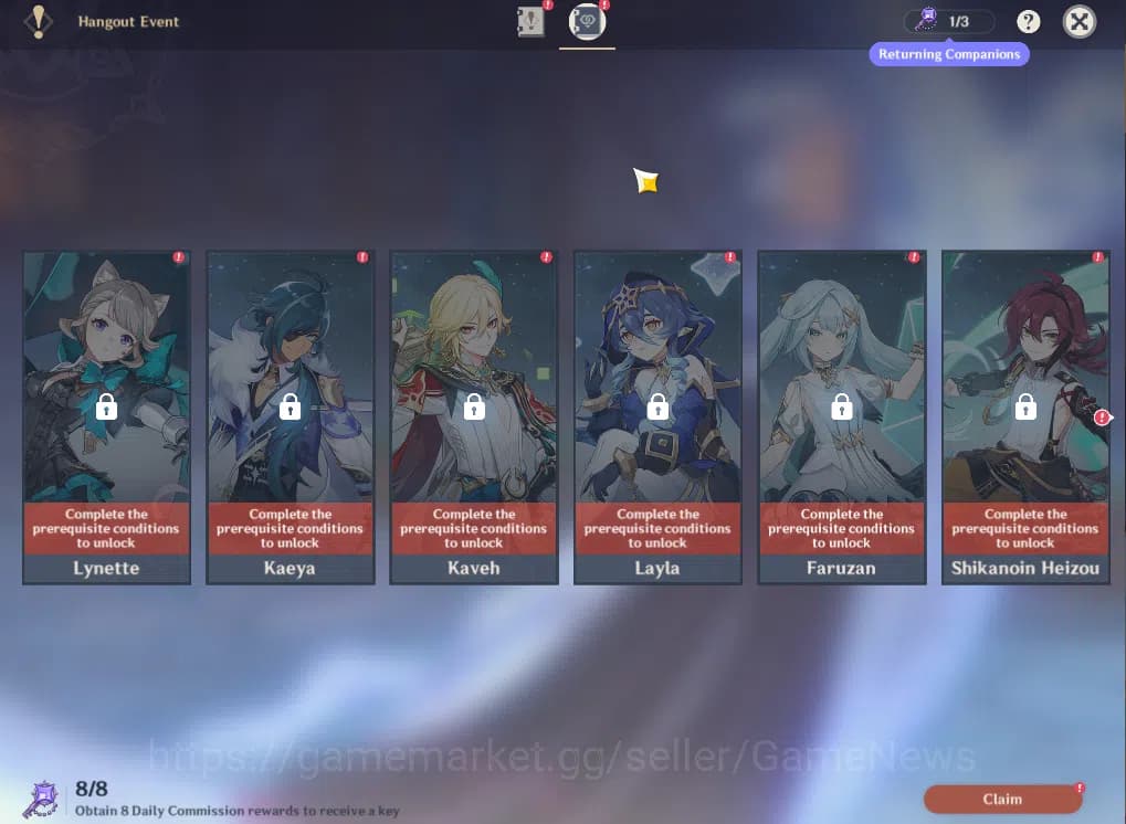 Genshin Impact Accounts ASIA|AR30|1Limited+22(*4Character)|Columbina,Mizuk image 14