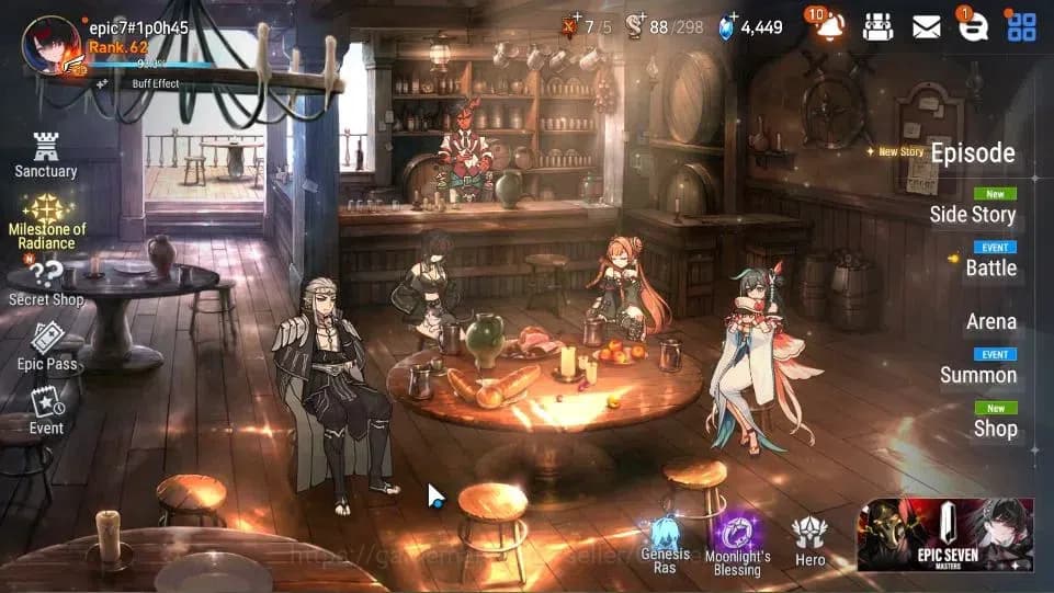 Epic Seven Accounts ASIA Unverif|7 ML(BArunka,BYSHwayoung,LW Peira,Etc image 1