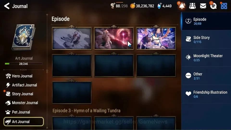 Epic Seven Accounts ASIA Unverif|7 ML(BArunka,BYSHwayoung,LW Peira,Etc image 17