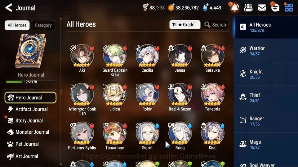Epic Seven Accounts ASIA Unverif|7 ML(BArunka,BYSHwayoung,LW Peira,Etc image 7
