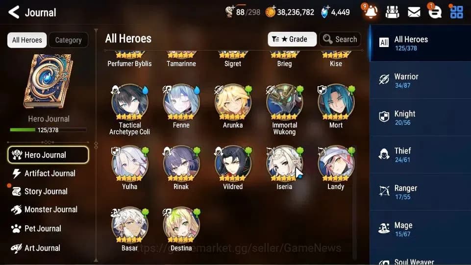 Epic Seven Accounts ASIA Unverif|7 ML(BArunka,BYSHwayoung,LW Peira,Etc image 8