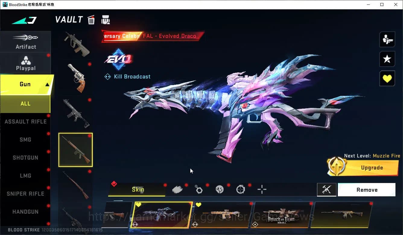 Blood Strike Accounts ASIA|ETERNAL ZERO+Collab 7DS AK47-Rhitta,AOT[MIKAS image 17