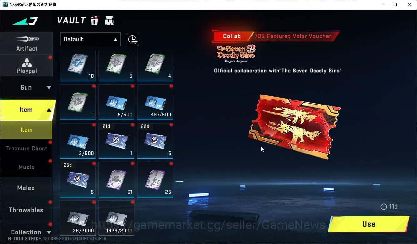 Blood Strike Accounts ASIA|ETERNAL ZERO+Collab 7DS AK47-Rhitta,AOT[MIKAS image 8