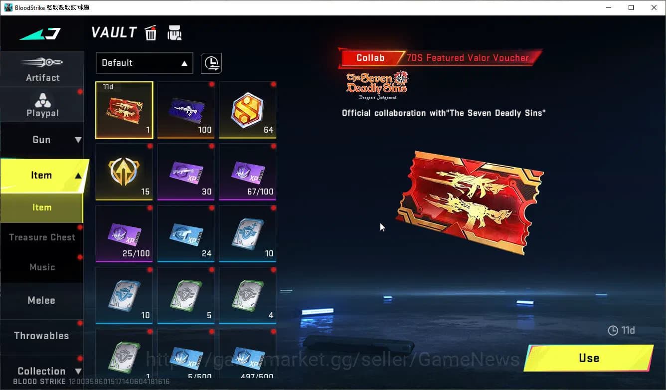 Blood Strike Accounts ASIA|ETERNAL ZERO+Collab 7DS AK47-Rhitta,AOT[MIKAS image 9