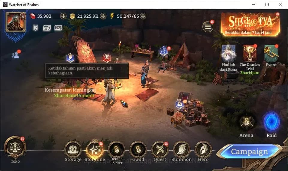 Watcher of Realms Accounts GLOBAL 50x|Starter Ready Gacha|Lv 6|62K Power|35K image 1