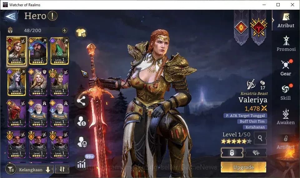 Watcher of Realms Accounts GLOBAL 50x|Starter Ready Gacha|Lv 6|62K Power|35K image 6