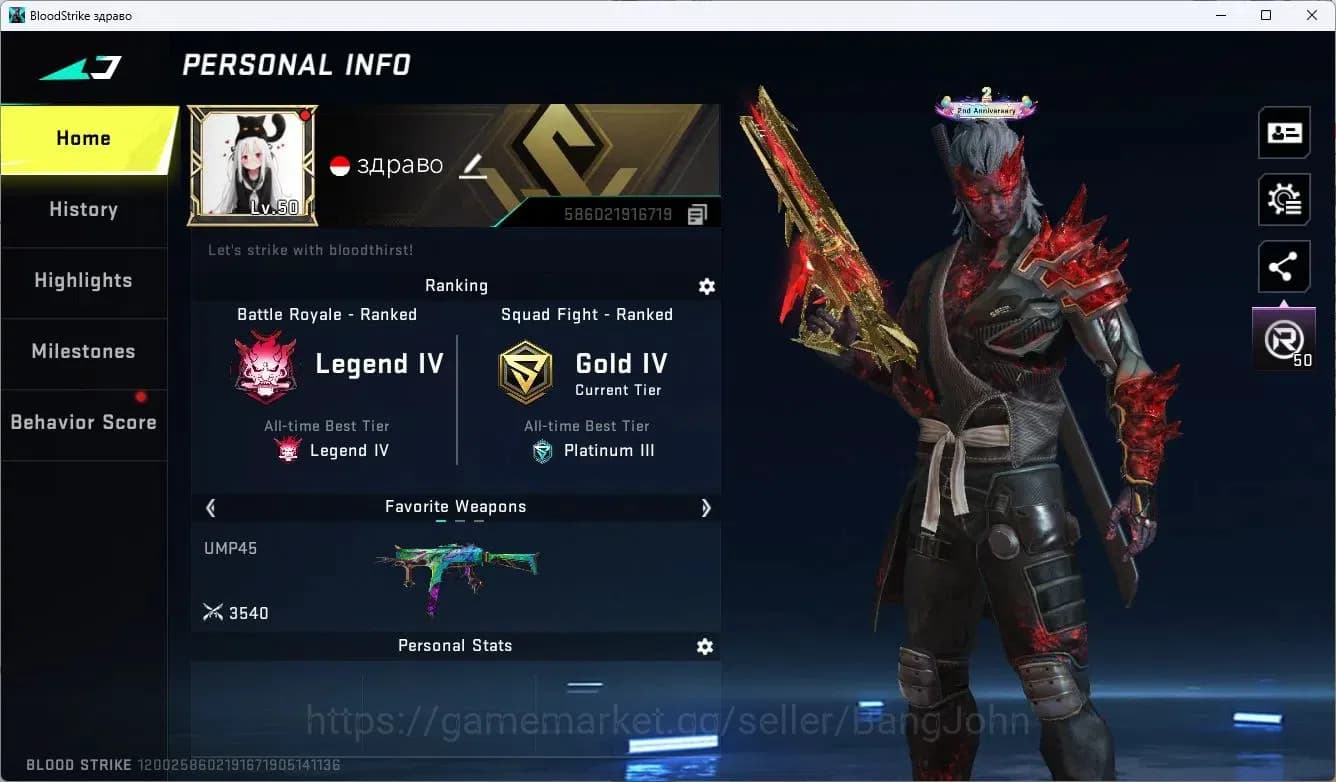 Blood Strike Accounts ASIA | 3 Collab Skins | Eternal MP5-Bloodrift | 12 image 2