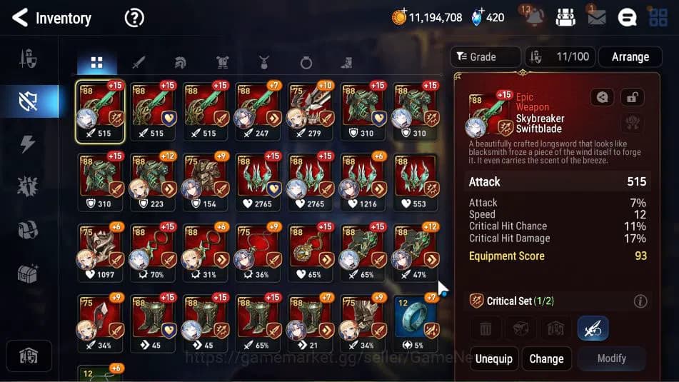 Epic Seven Accounts GLOBAL Unverif|7 ML(SE Celine,LR Krau,BM Haste,Etc image 12