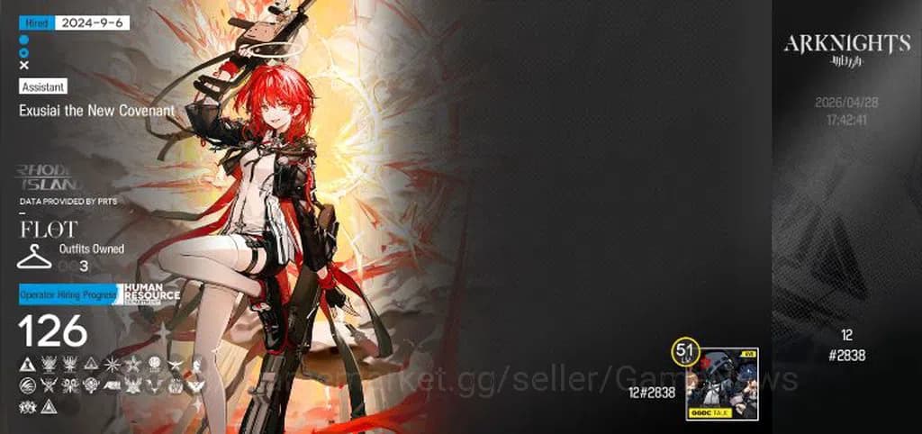 Arknights Accounts Lv 51 | 126 Operators+3 Outfits | 3 Limited | [Exu image 1