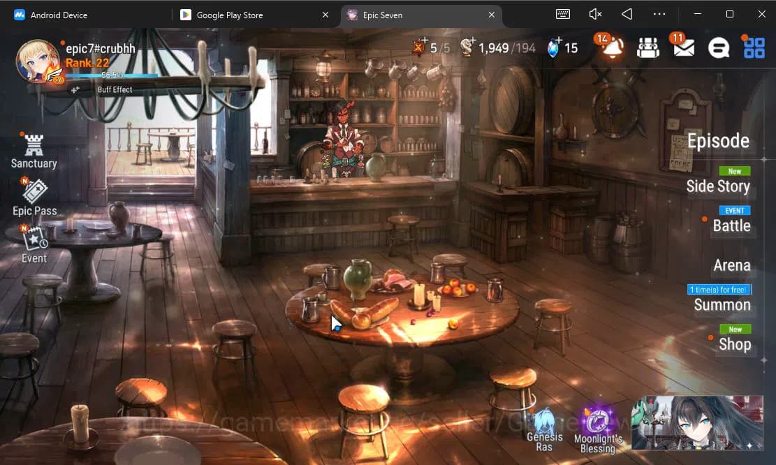 Epic Seven Accounts GLOBAL Unverif|Fresh Starter|2 ML[Specimen Sez,Ete image 1