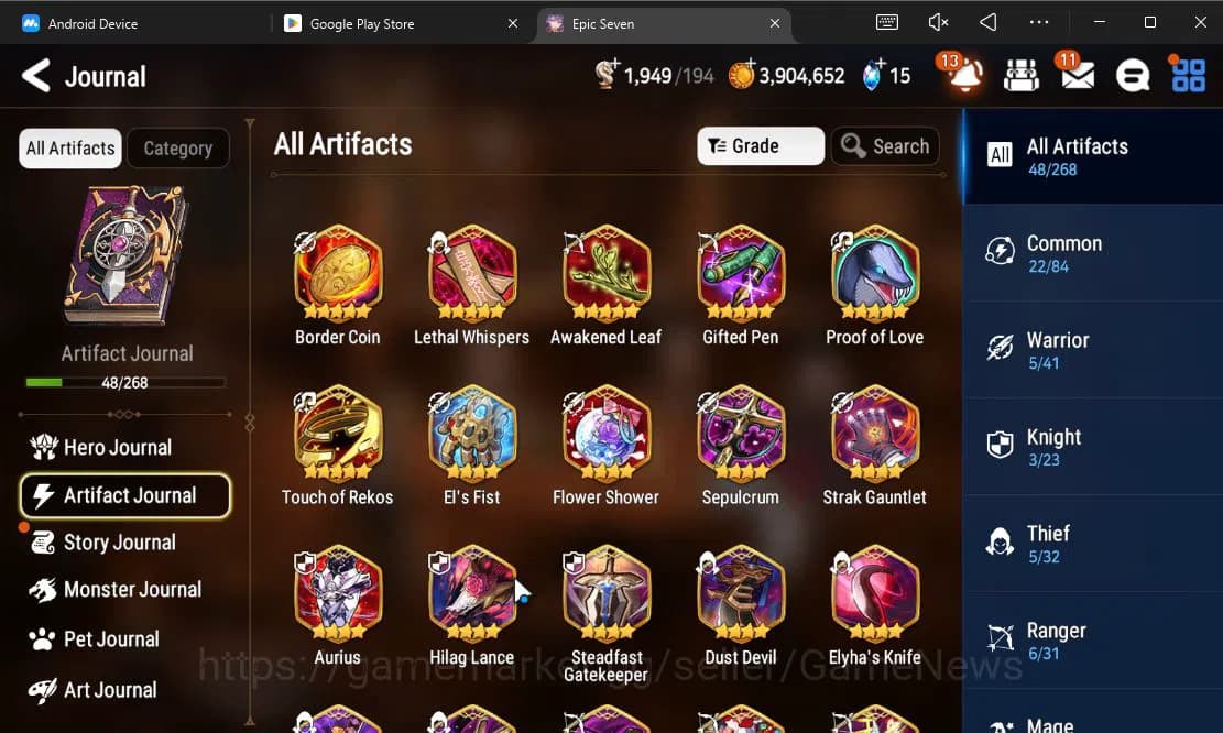 Epic Seven Accounts GLOBAL Unverif|Fresh Starter|2 ML[Specimen Sez,Ete image 10