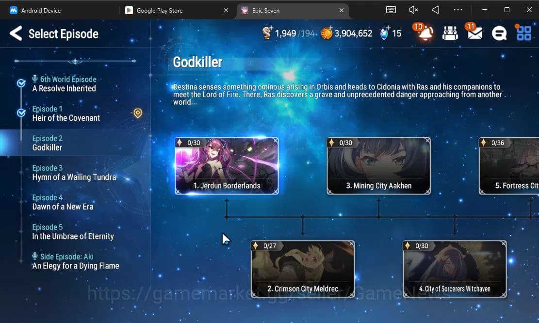 Epic Seven Accounts GLOBAL Unverif|Fresh Starter|2 ML[Specimen Sez,Ete image 11