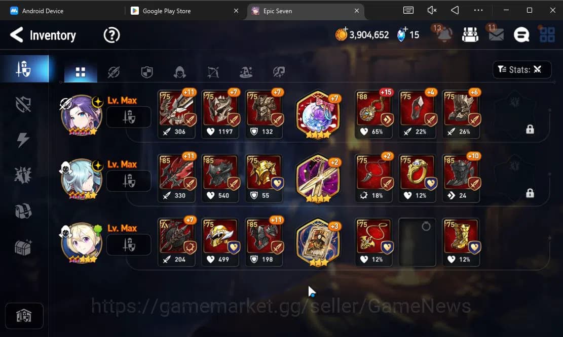 Epic Seven Accounts GLOBAL Unverif|Fresh Starter|2 ML[Specimen Sez,Ete image 14