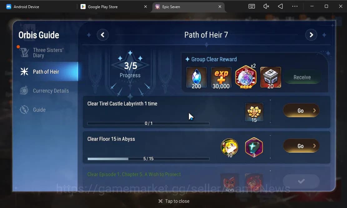 Epic Seven Accounts GLOBAL Unverif|Fresh Starter|2 ML[Specimen Sez,Ete image 4