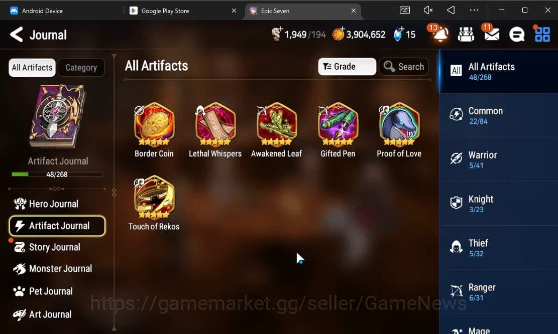 Epic Seven Accounts GLOBAL Unverif|Fresh Starter|2 ML[Specimen Sez,Ete image 9