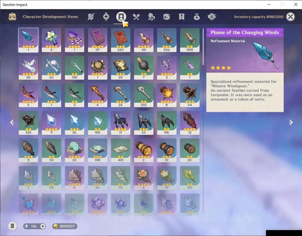Genshin Impact Accounts Asia|AR 59||Prime Flins|13 Limited+5(*5Weapon)|Col image 9