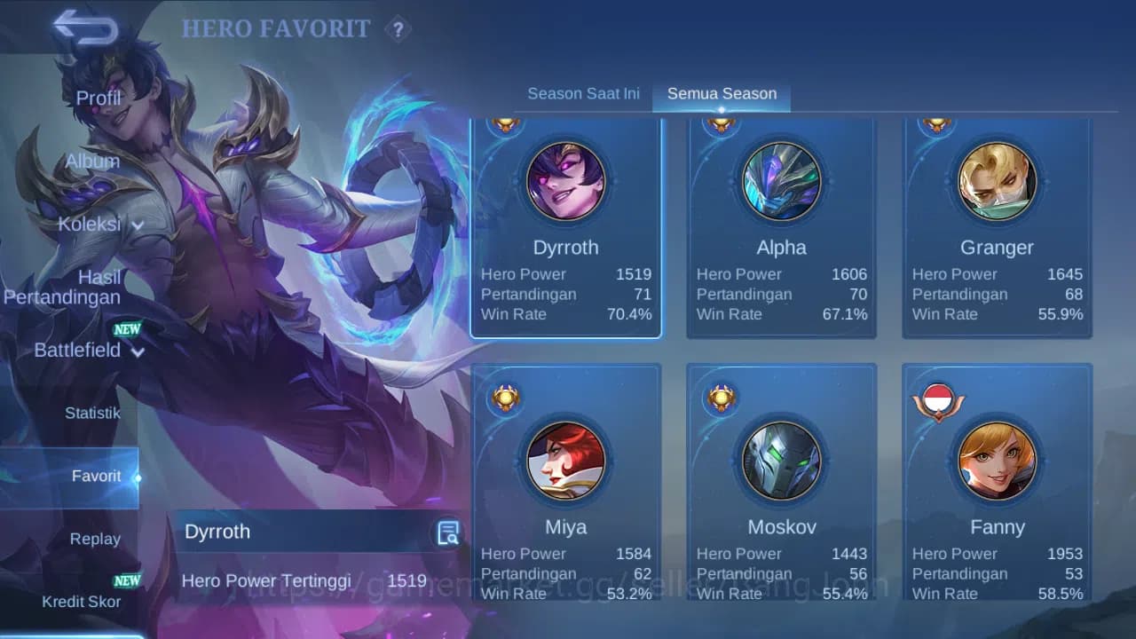 Mobile Legends: Bang Bang Accounts GLOBAL Hero 59 Skin 78 | Dtamer Kimmy Estes | Epic image 12