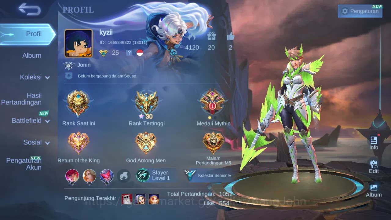 Mobile Legends: Bang Bang Accounts GLOBAL Hero 59 Skin 78 | Dtamer Kimmy Estes | Epic image 13