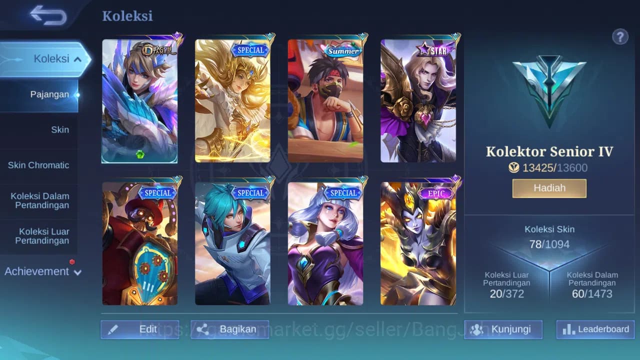 Mobile Legends: Bang Bang Accounts GLOBAL Hero 59 Skin 78 | Dtamer Kimmy Estes | Epic image 7