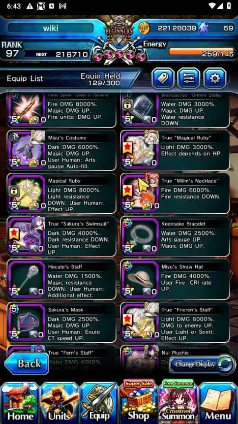 Grand Summoners Accounts Global|Rank 97|33 Ascend+3 TW|[S Miyu,Fren,Frieren image 17
