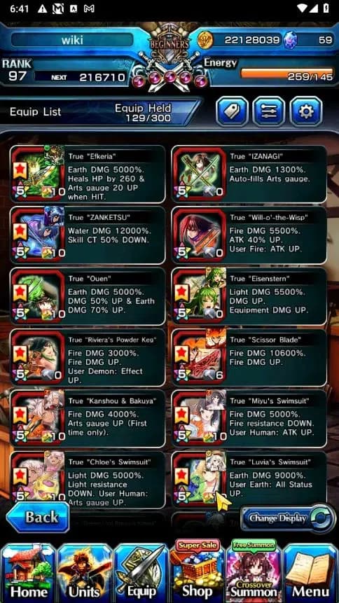 Grand Summoners Accounts Global|Rank 97|33 Ascend+3 TW|[S Miyu,Fren,Frieren image 6