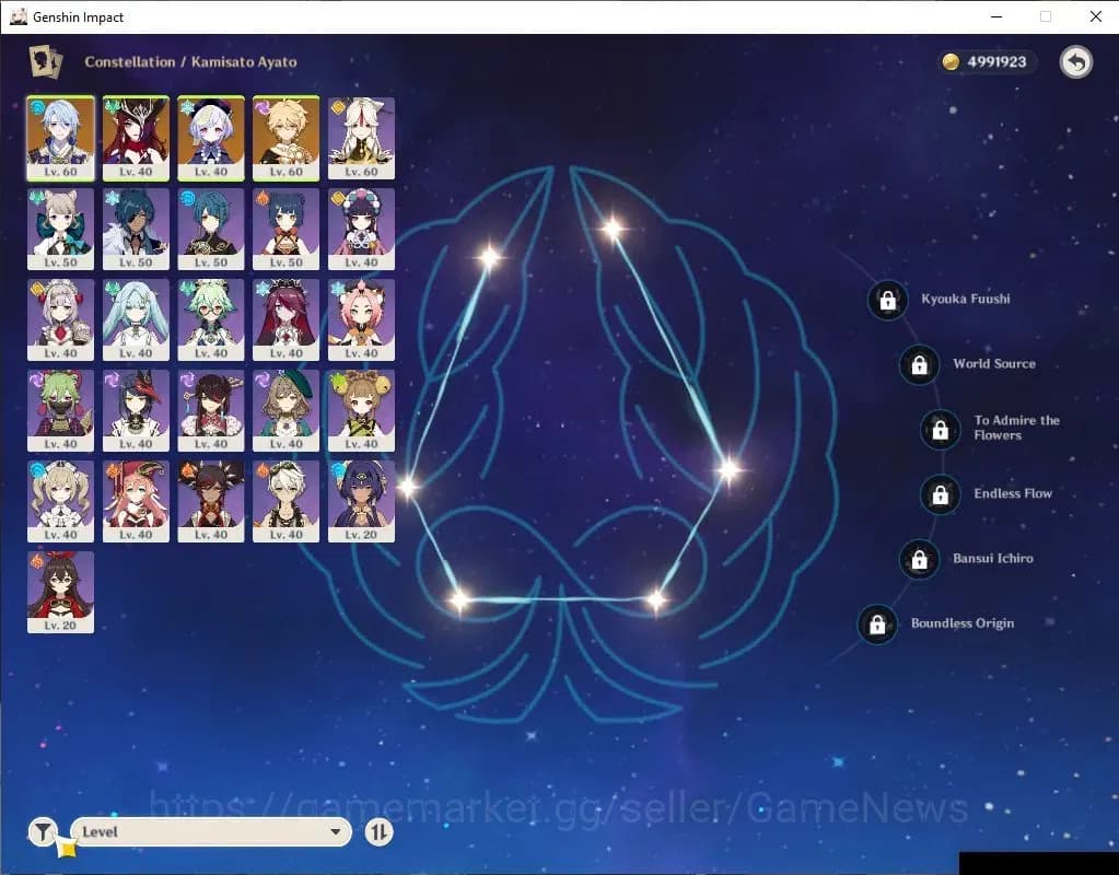 Genshin Impact Accounts ASIA|AR43|1Limited+22(*4Character)|Ayato,Chasca|Mc image 4