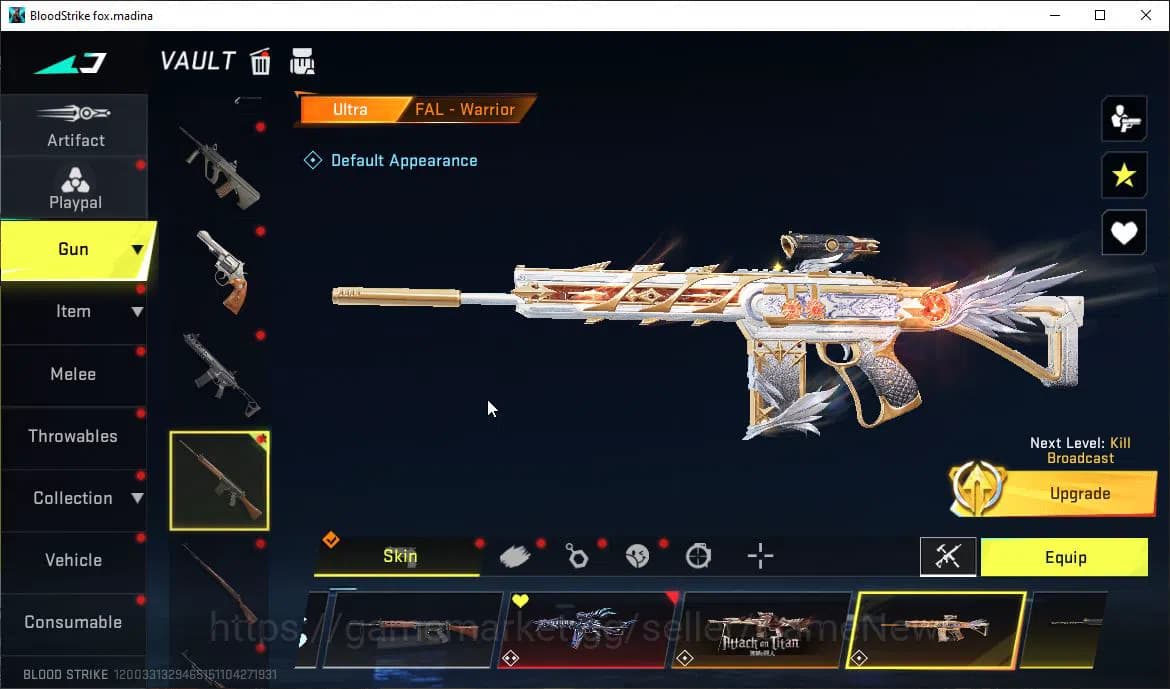 Blood Strike Accounts ASIA|EVO(FAL)+Colab BLEACH(Byakuya),AOT(FAL)+5 ULT image 6