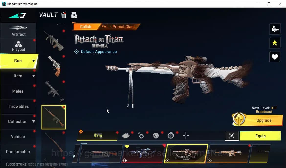 Blood Strike Accounts ASIA|EVO(FAL)+Colab BLEACH(Byakuya),AOT(FAL)+5 ULT image 8