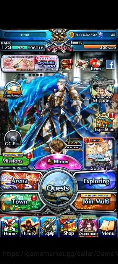 Grand Summoners Accounts Global|Rank 173|2 Sp Art|24 Ascend+10 TW|[S Miyu,E image 1