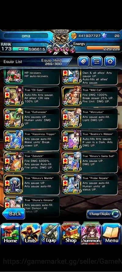 Grand Summoners Accounts Global|Rank 173|2 Sp Art|24 Ascend+10 TW|[S Miyu,E image 10