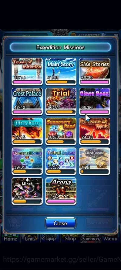 Grand Summoners Accounts Global|Rank 173|2 Sp Art|24 Ascend+10 TW|[S Miyu,E image 11