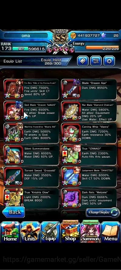 Grand Summoners Accounts Global|Rank 173|2 Sp Art|24 Ascend+10 TW|[S Miyu,E image 14