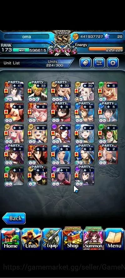 Grand Summoners Accounts Global|Rank 173|2 Sp Art|24 Ascend+10 TW|[S Miyu,E image 5