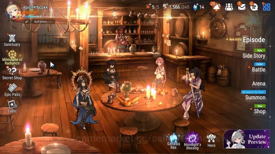 Epic Seven Accounts GLOBAL Unverif|NewEra|6 ML(Salome,EIlynav,BM Haste image 1