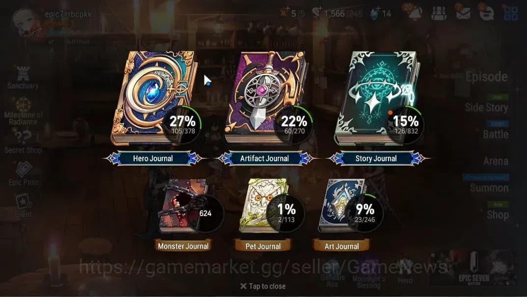 Epic Seven Accounts GLOBAL Unverif|NewEra|6 ML(Salome,EIlynav,BM Haste image 3