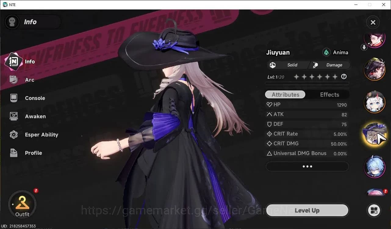 Neverness to Everness Accounts Global EU |HL 3| 3 SSR Hotori, Sakiri, Jiuyuan |6 image 3